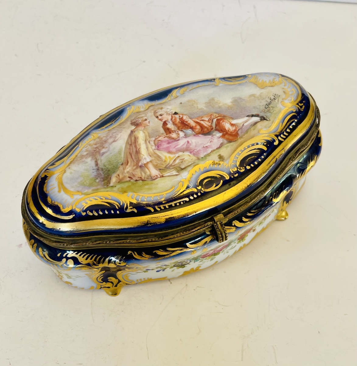 Coffret en porcelaine et bronze -photo-6